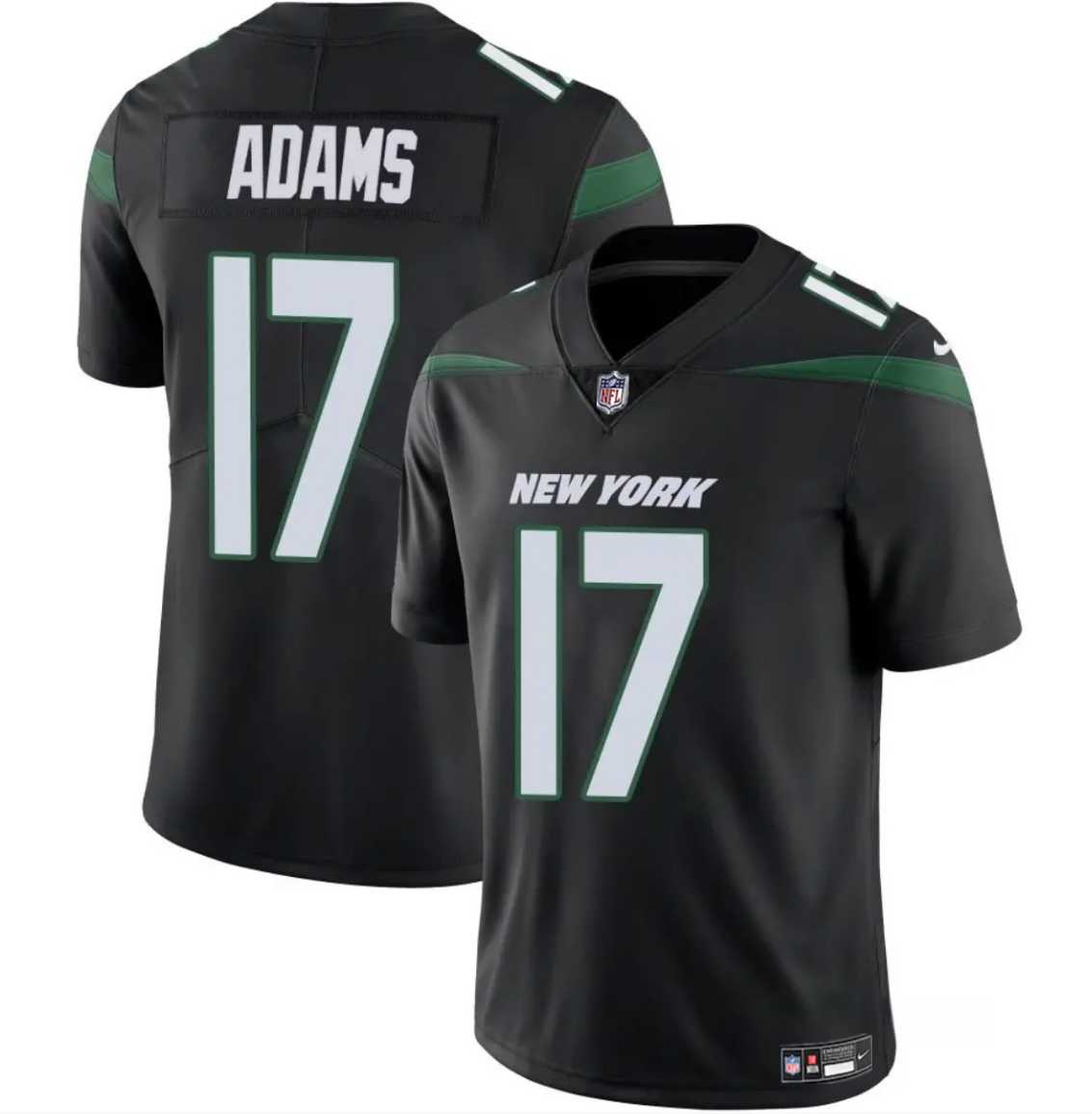 Men & Women & Youth New York Jets #17 Davante Adams Black 2024 Vapor Untouchable Limited Stitched Jersey